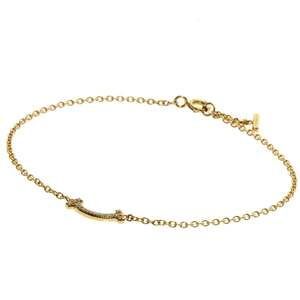 TIFFANY 18k Gold Diamond Charm Bracelet
